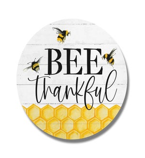 Bee Thankful Whitewash Circle